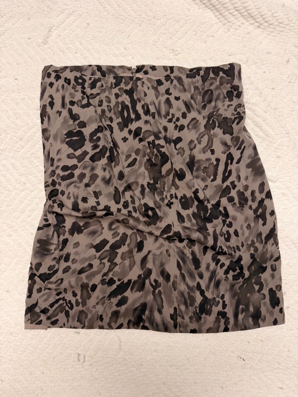 Leopard Print Ann Taylor Mini Skirt in Taupe and Black